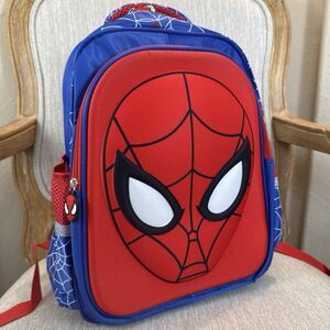3D SpiderMan Large Size 16.5 Inches Backpack Spider red & blue Travel school fun
